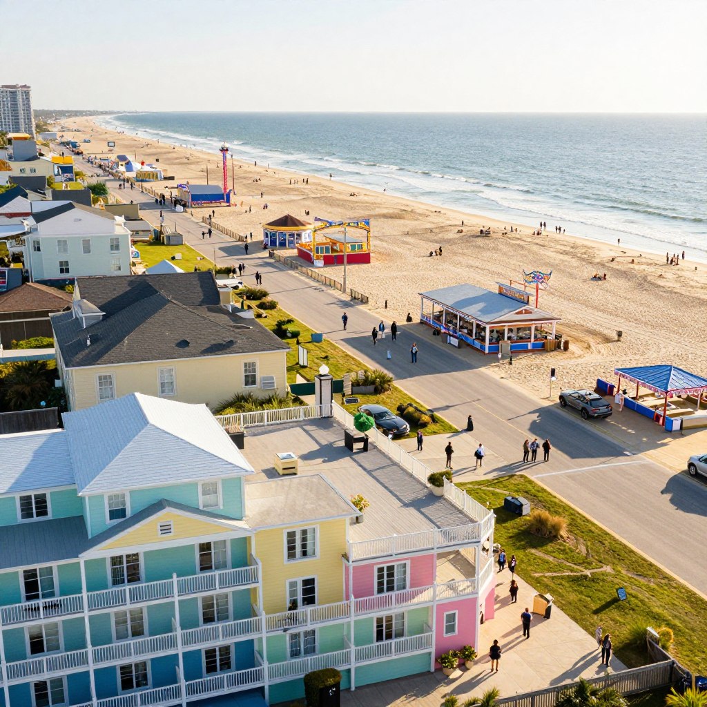 Wildwood Boardwalk Hotels Aerial View
