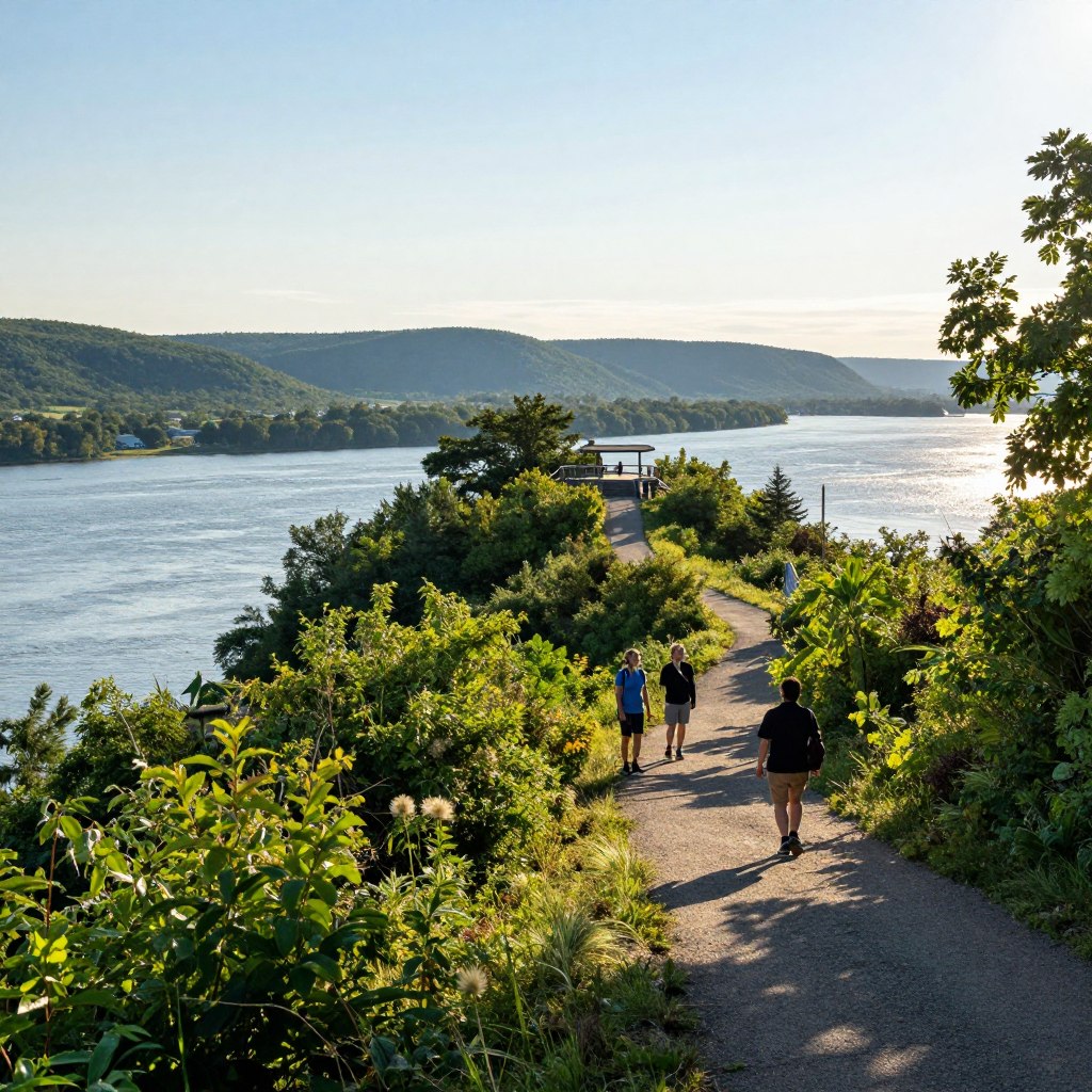 State Line Lookout Trails Hudson River Panorama